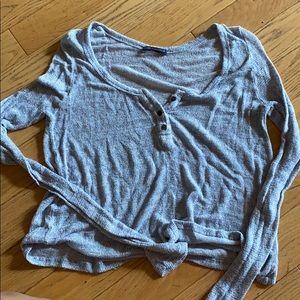 Knit brandy button top